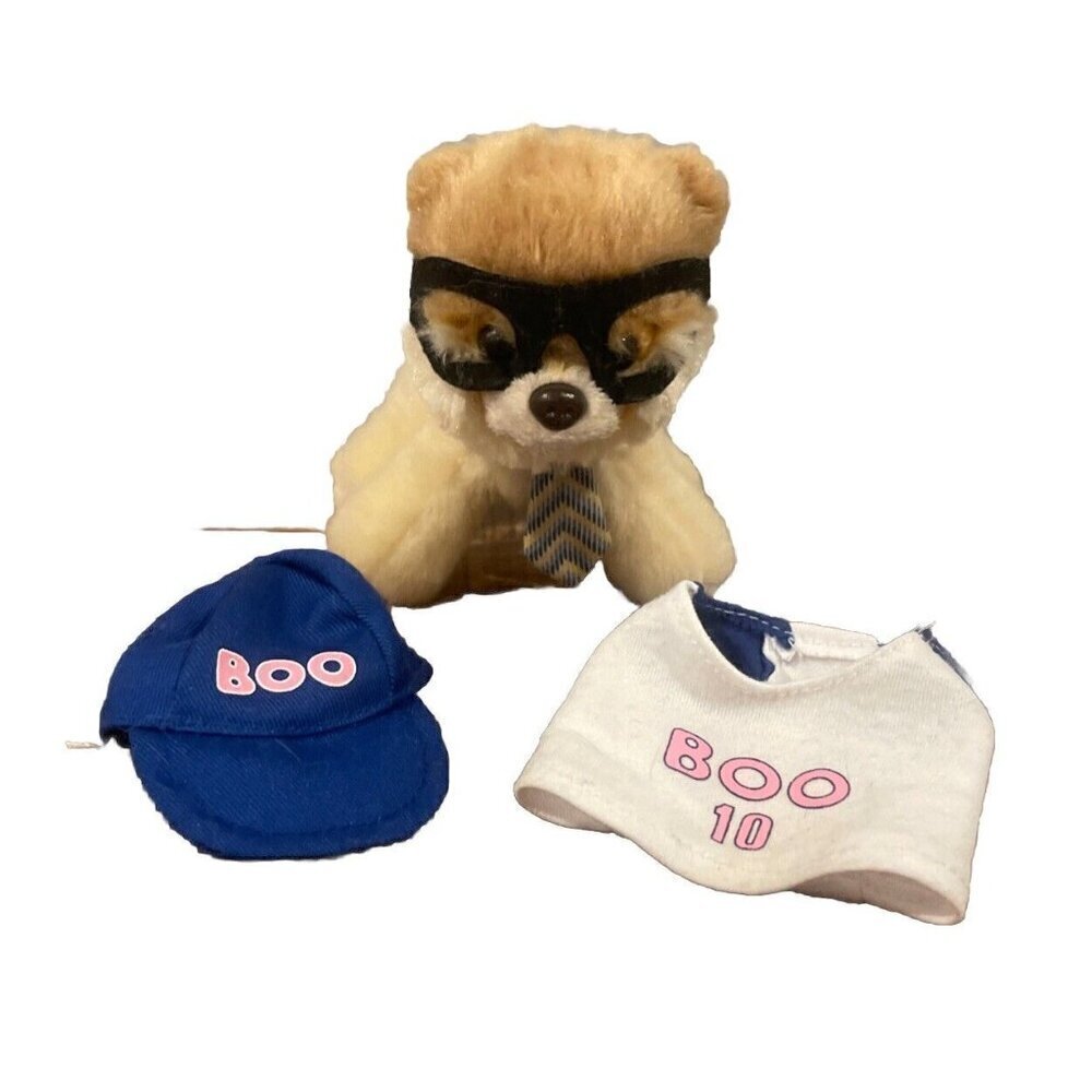 Gund Plush Itty Bitty Boo Puppy 5” Dog “Nerdy” #002 Batman Mask Glasses + Outfit